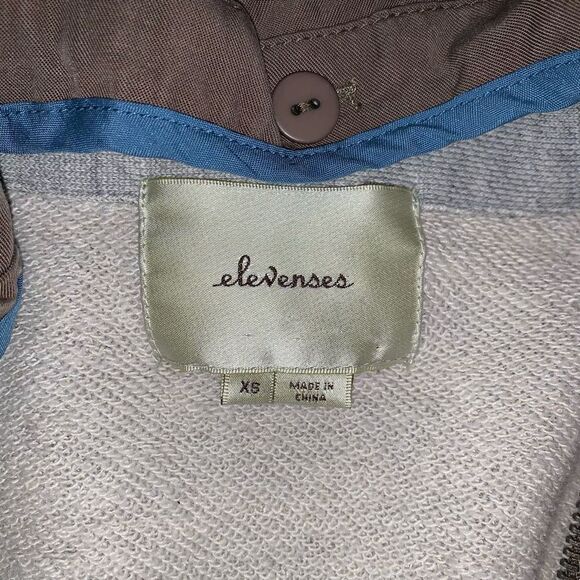 Elevenses Anthropologie Dickie XS hooded jersey jacket - Picture 3 of 4